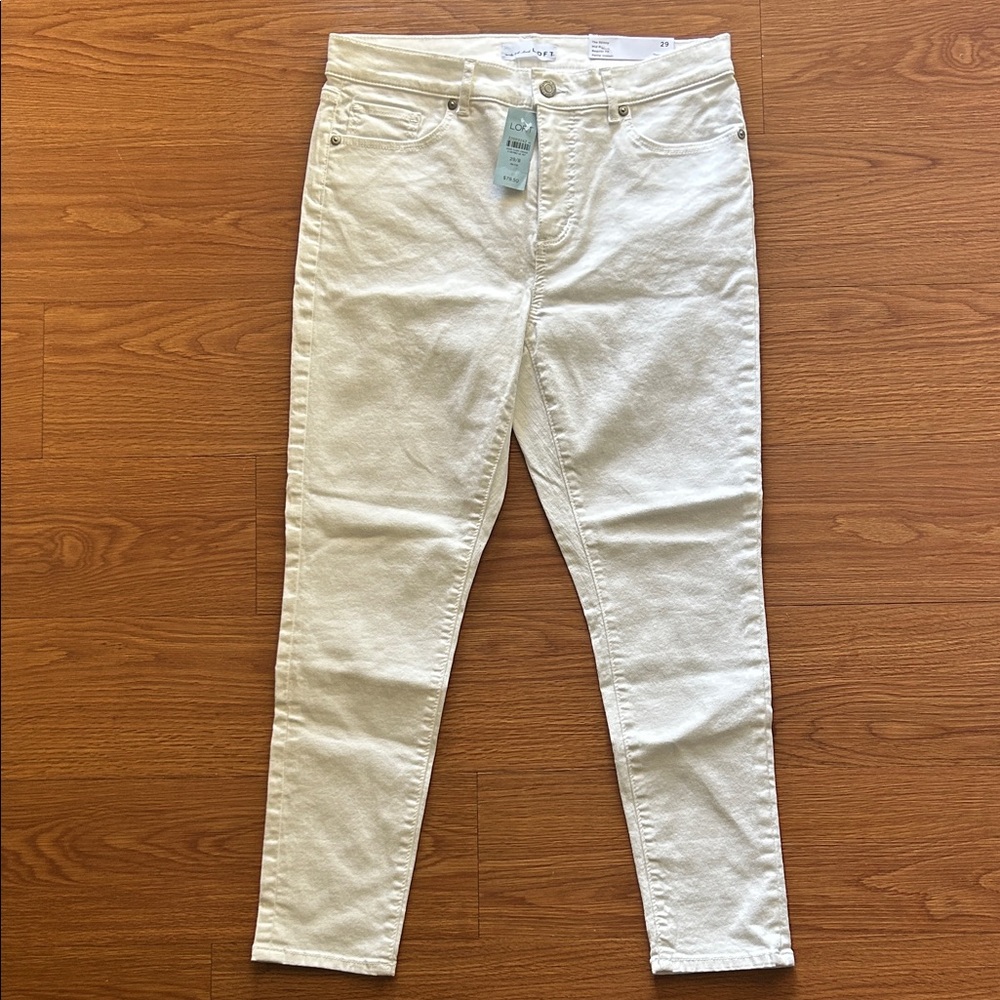 LOFT Women's White Midrise “The Skinny” Jeans